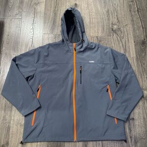 Red Head Men's Gray Jacket with Orange Accents size XXL adjustable waist
